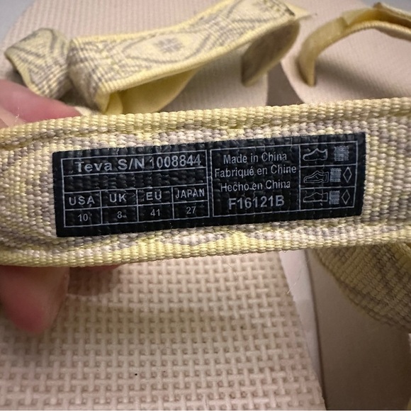 Teva Flatform Sandals in Silver Cloud Butter Yellow Multi women's size 10 - Picture 5 of 5